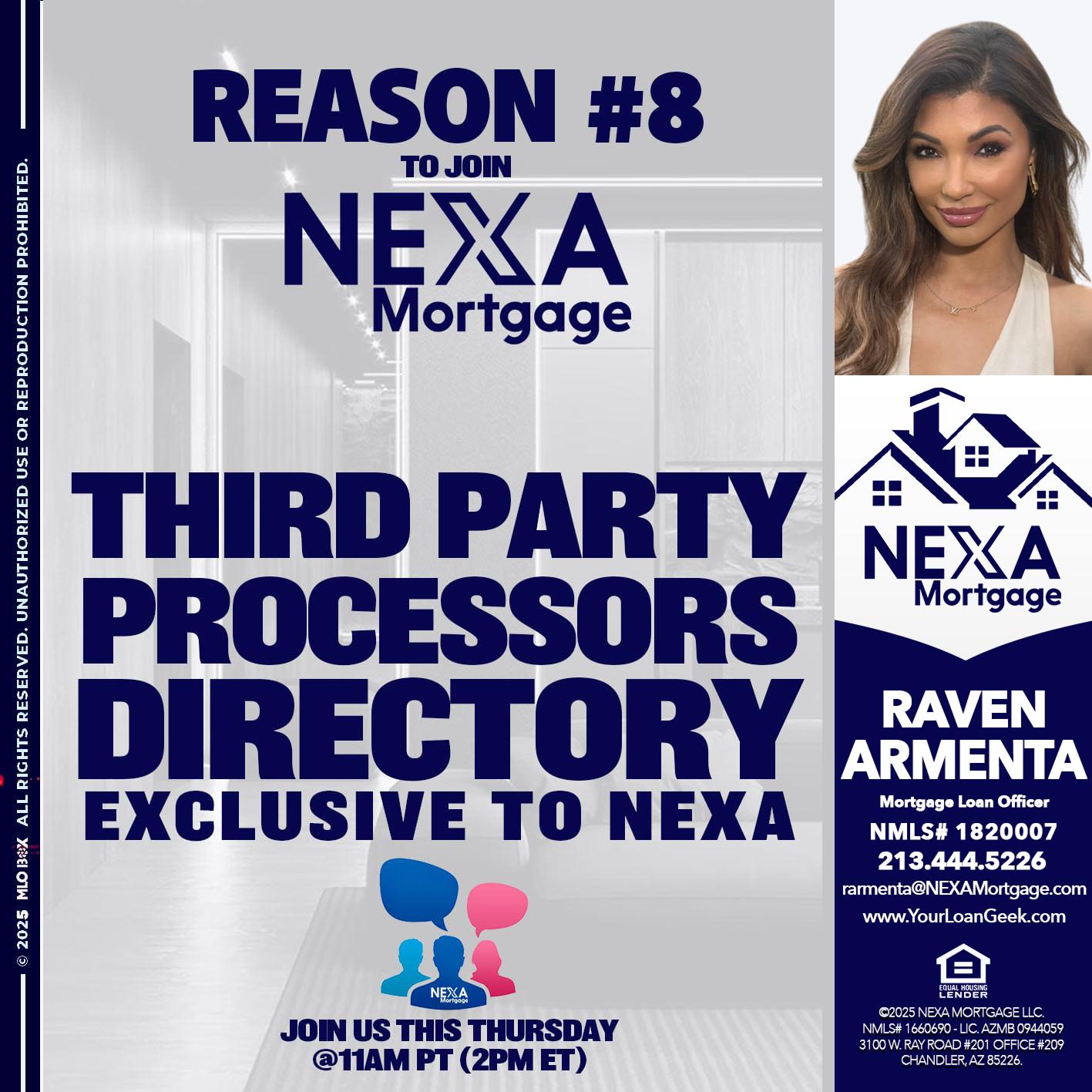 REASON 8 - Raven Armenta -Mortgage Loan Officer